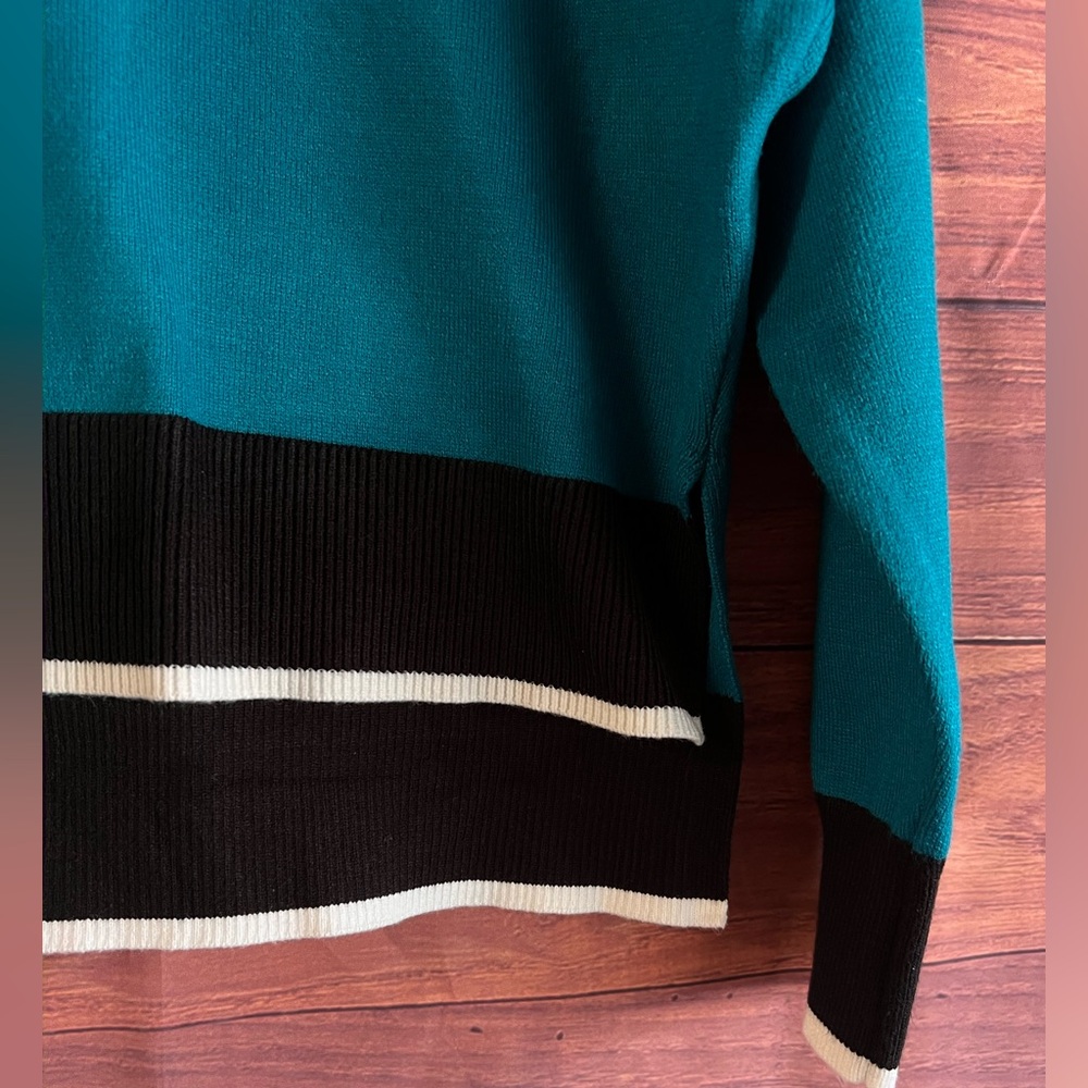 Juicy Couture Teal and Black Sweater - Picture 4 of 6